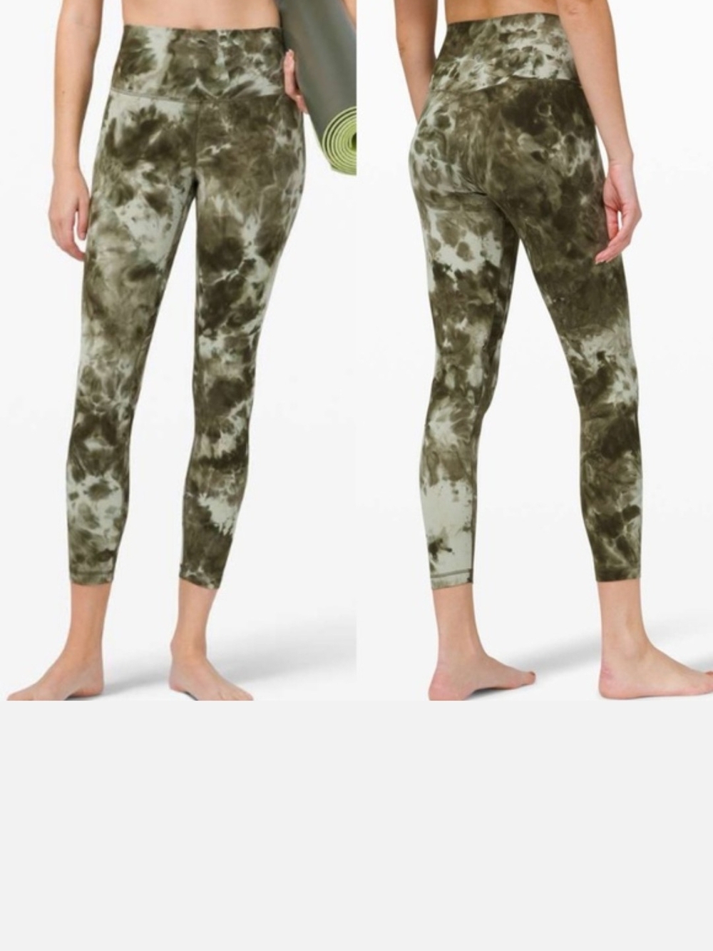 lululemon athletica Olive Tie-Dye High-Rise Leggings